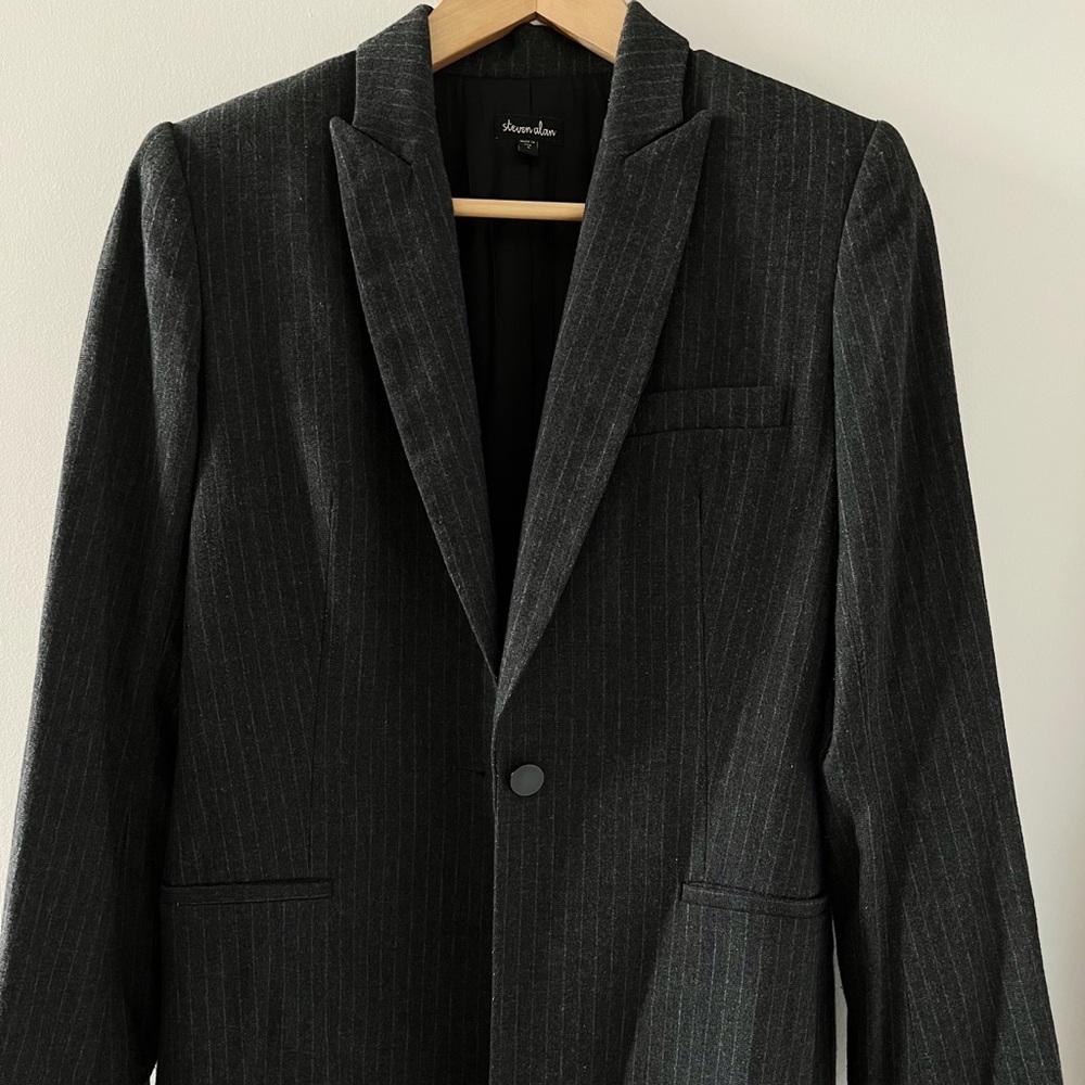 Steven Alan 2015 RTW Pinstripe Long Blazer